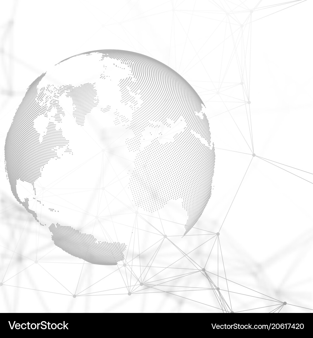 Abstract futuristic network shapes high tech Abstract futuristic network shapes high tech vector image