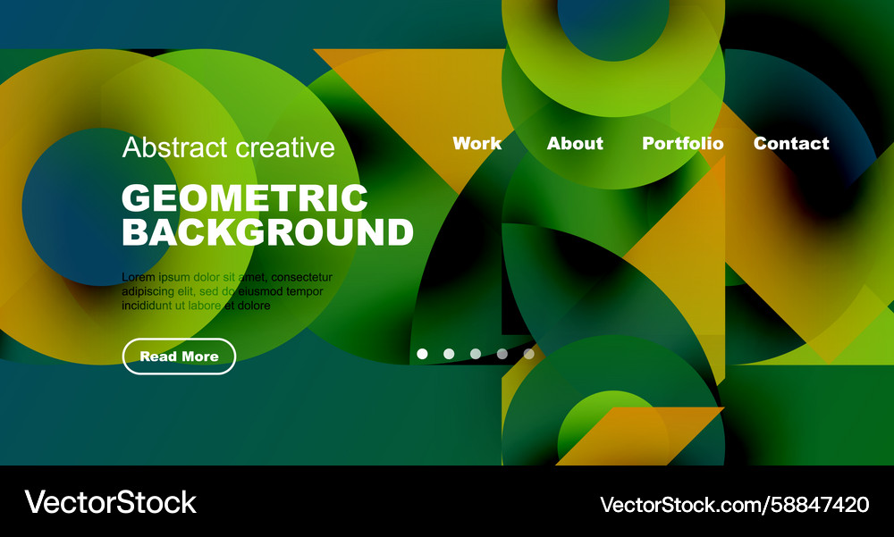 Abstract Gradient Circles - Modern Header Vector Image