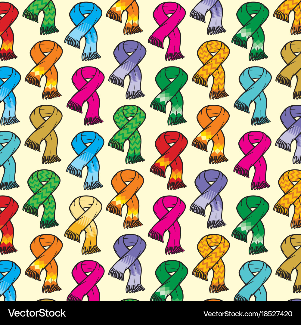 Background pattern with scarves Vector Image