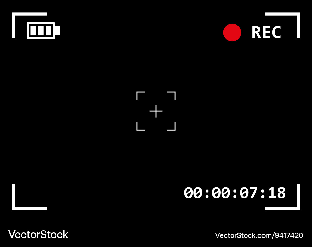 Camera Viewfinder with Settings vector image