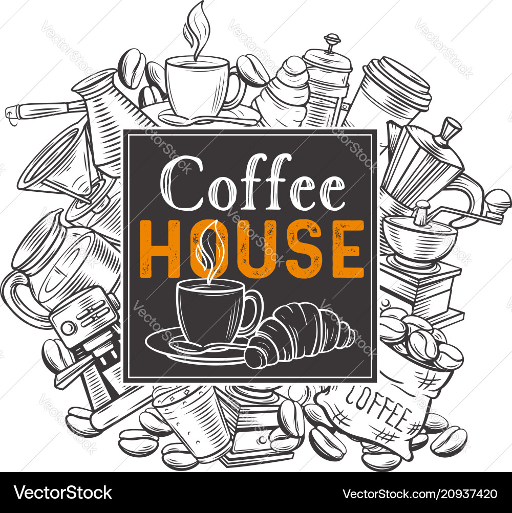 Coffee Shop Banner Template Vector Image