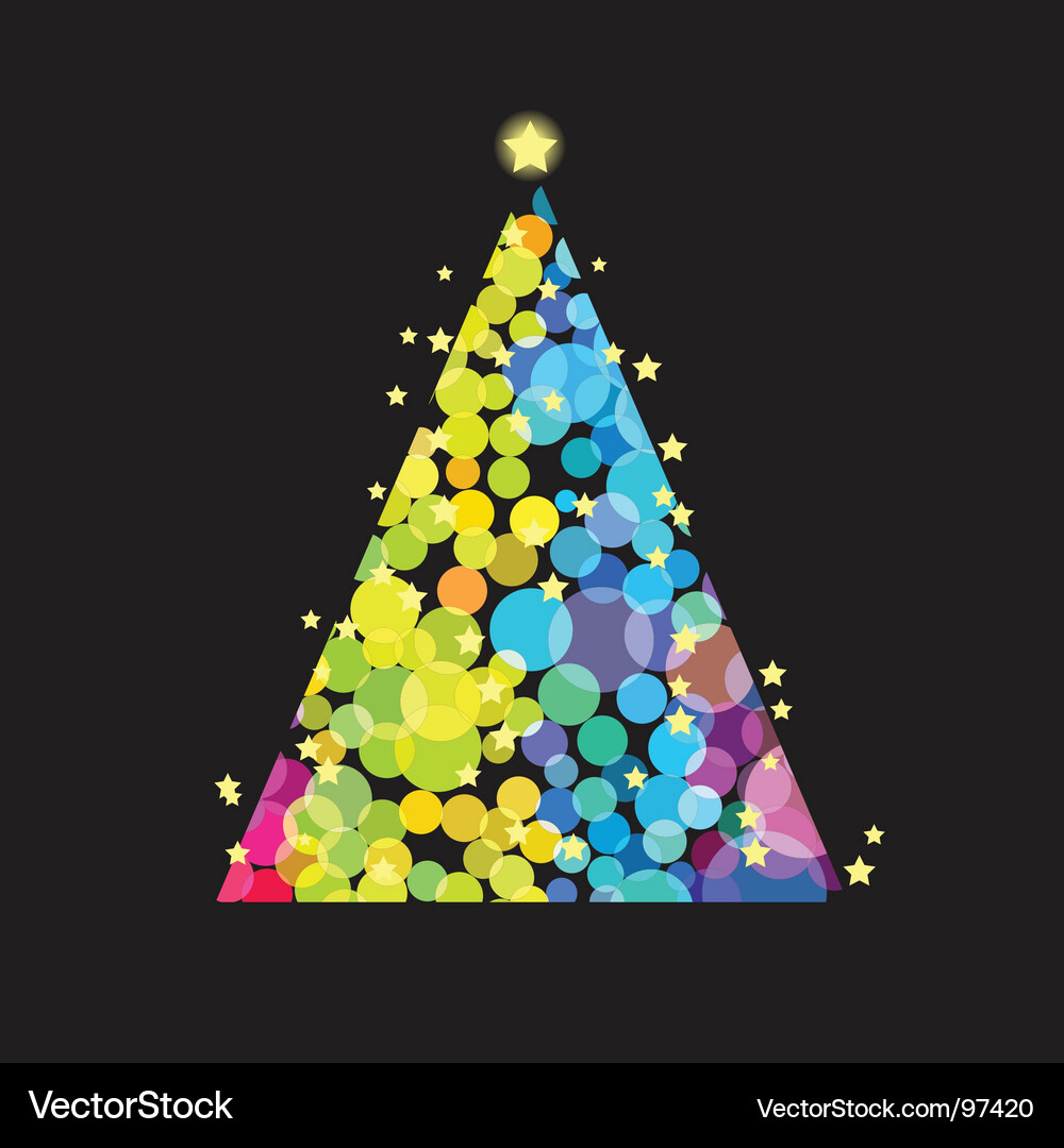 Colorful Tree Abstract Art Vector Image