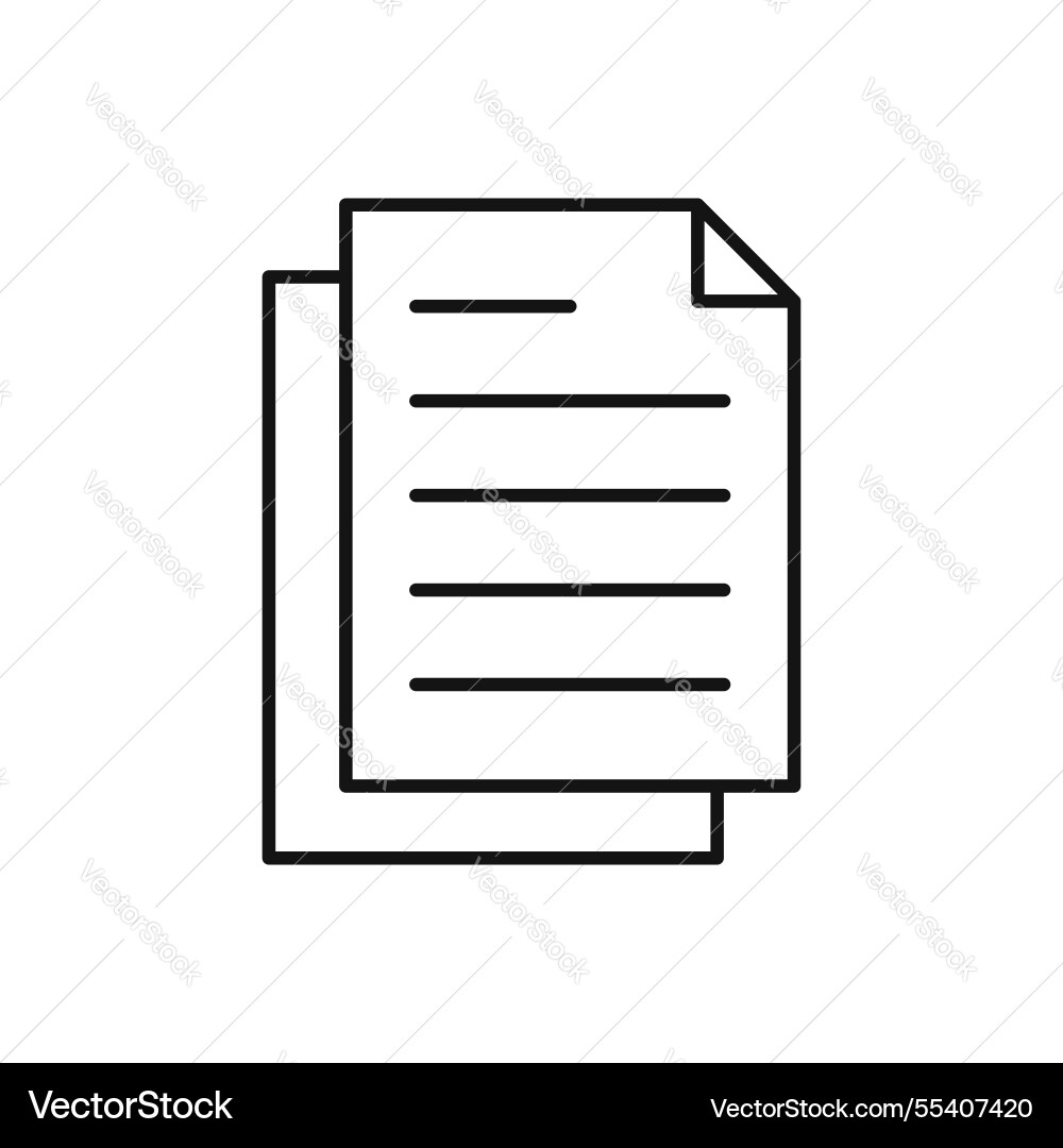 Duplicate icon simple thin line Vector Image