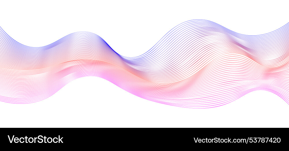 Dynamic flowing wave lines design element Dynamic flowing wave lines design element vector image