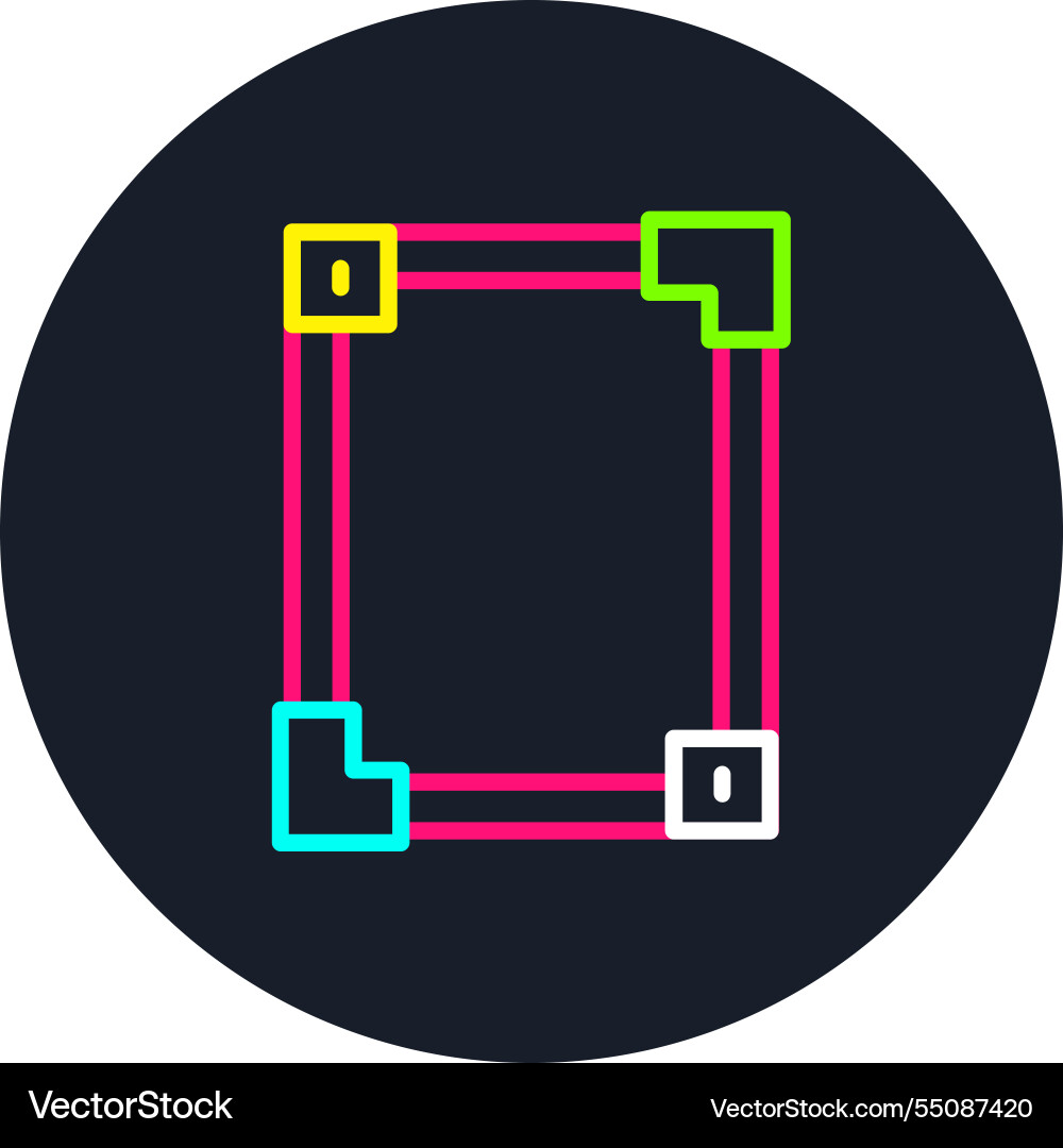 Frame line multi color icon Vector Image