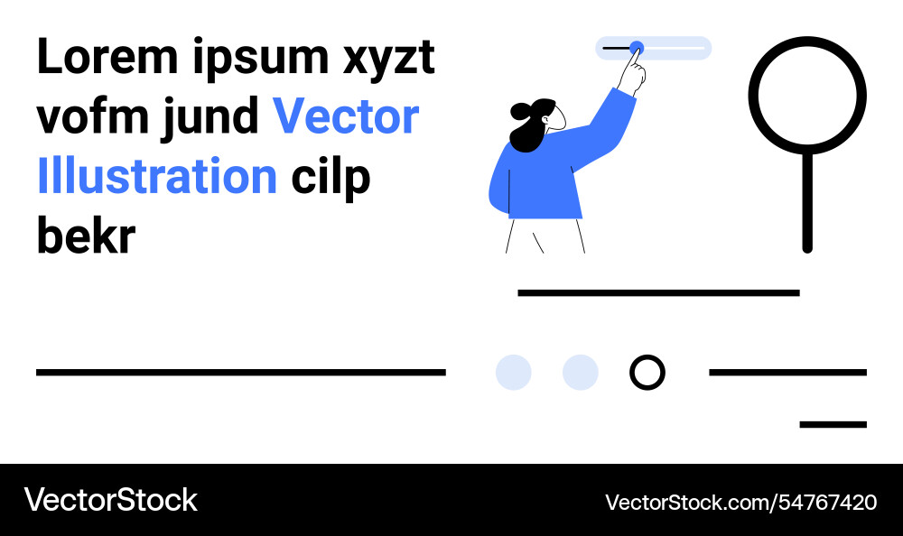 Minimalistic design featuring character writing Vector Image