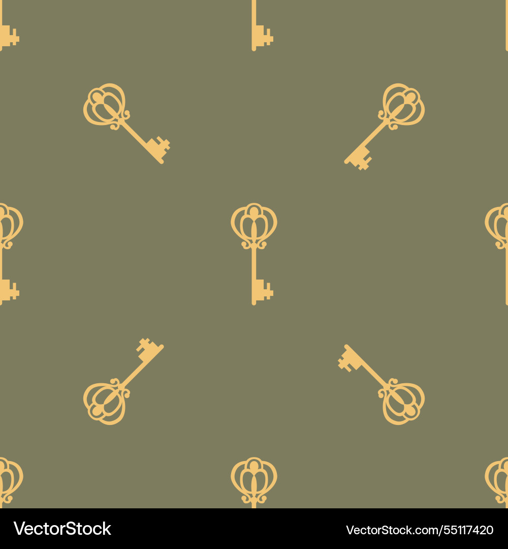 Seamless pattern with keys vector image