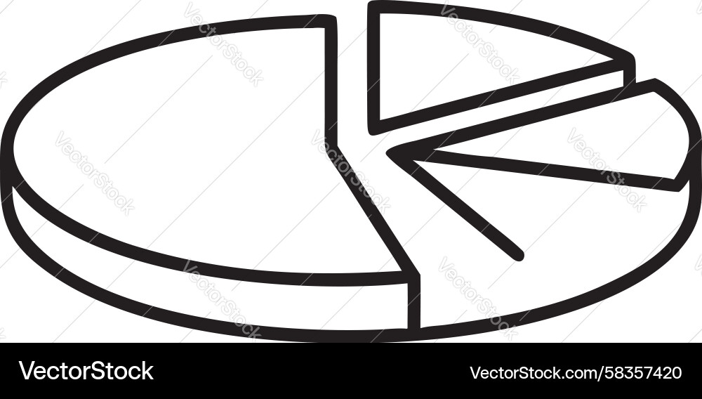 Simple Pie Chart Data Breakdown Vector Image