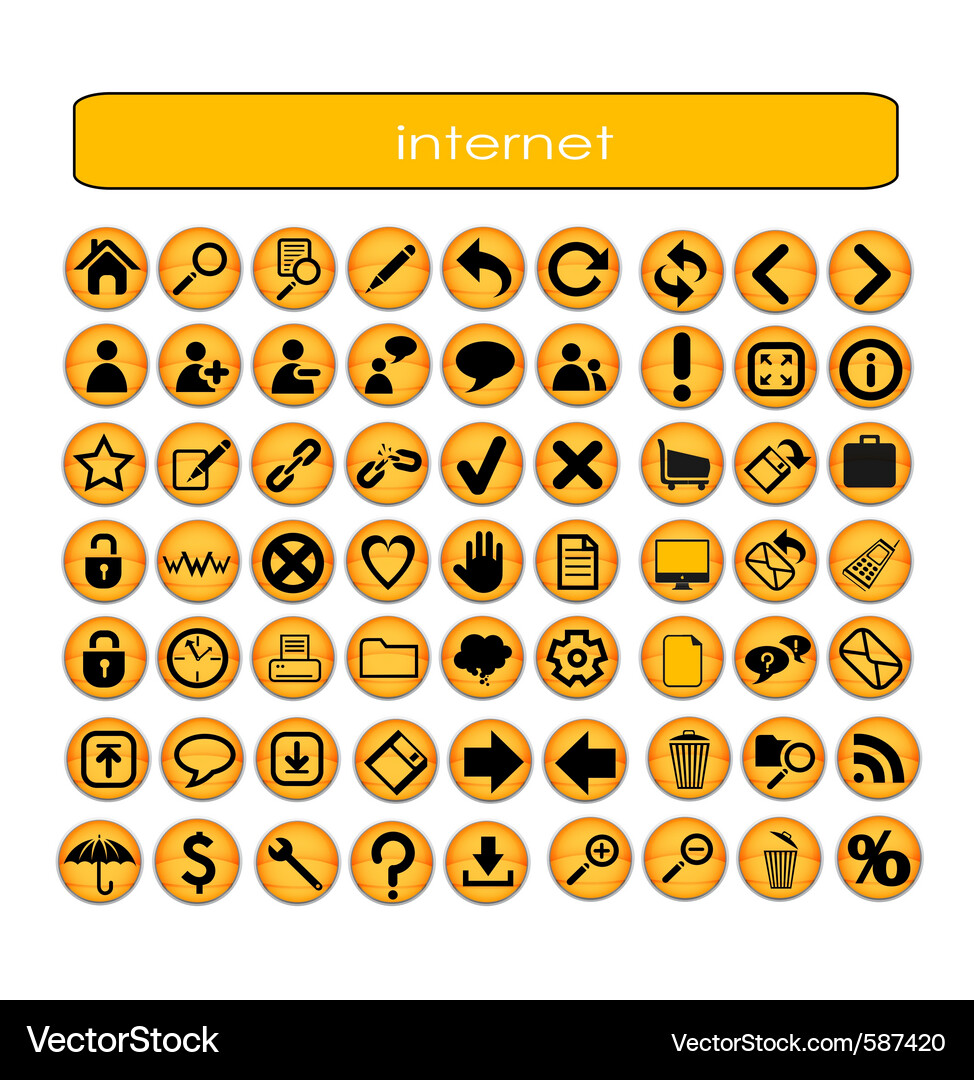 Web symbols Vector Image