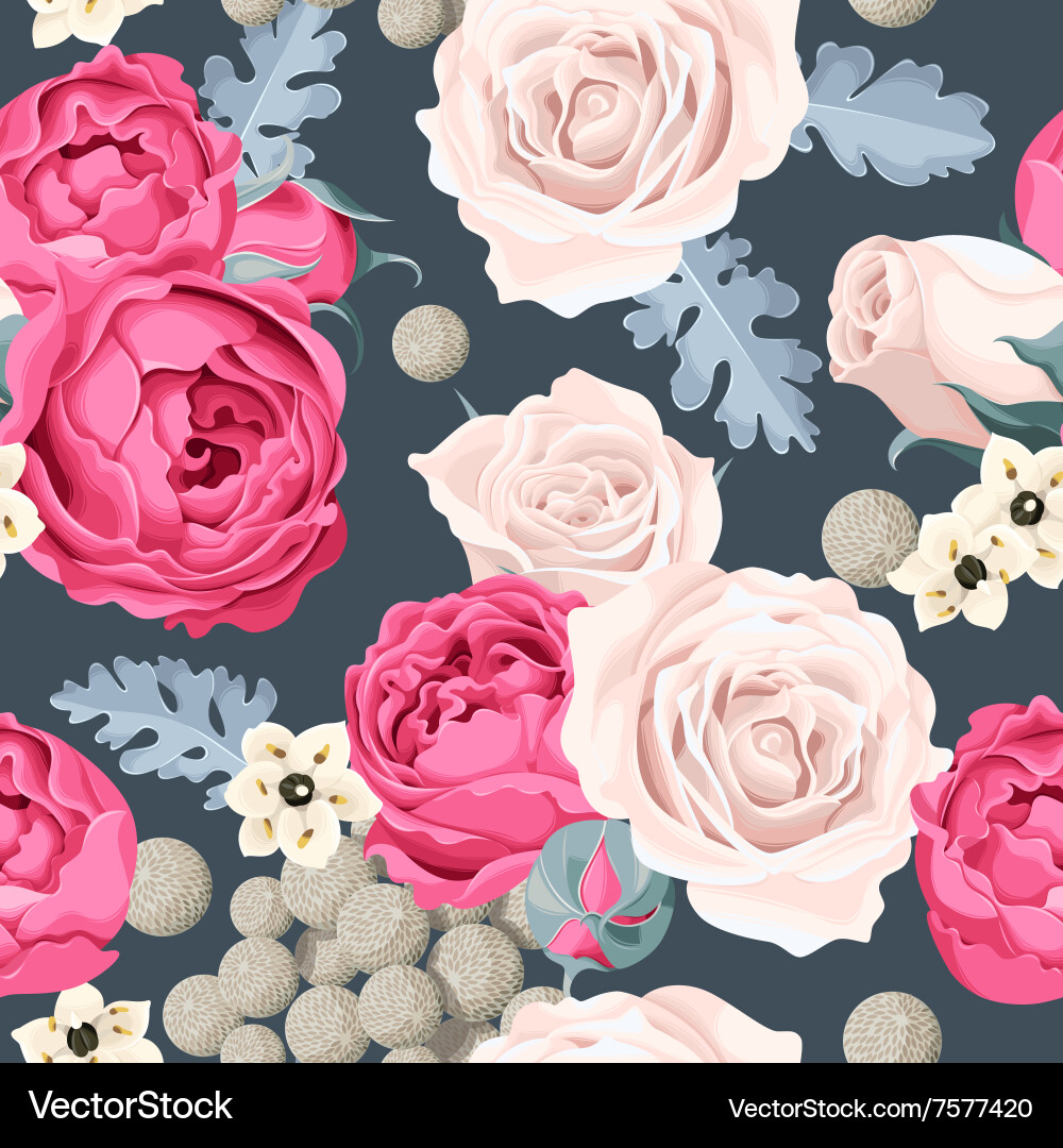 Wedding flowers seamless Vector Image