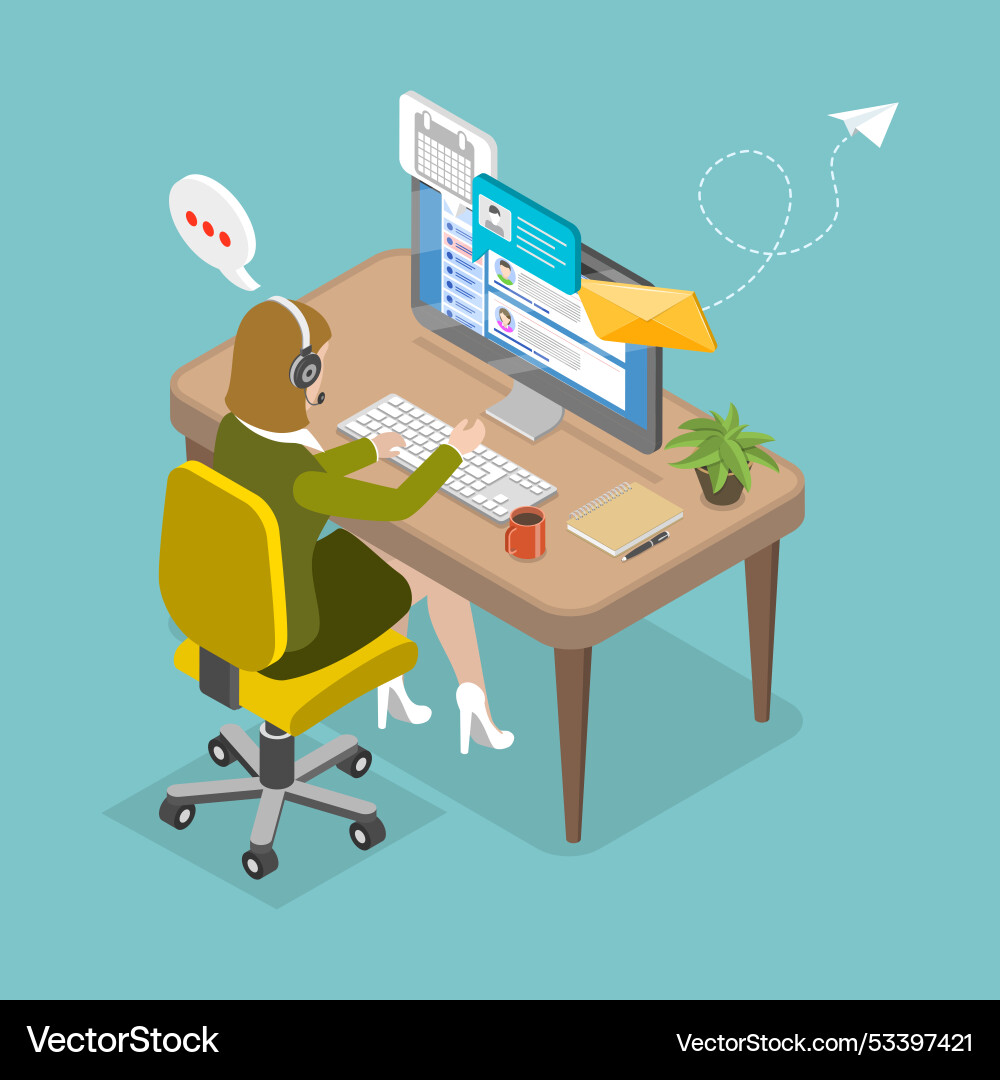 3d isometric flat Royalty Free Vector Image - VectorStock