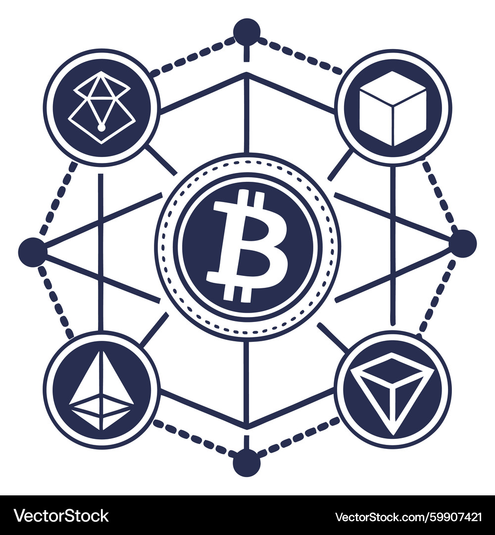 Bitcoin Mining Concept – Free Vector | VectorStock