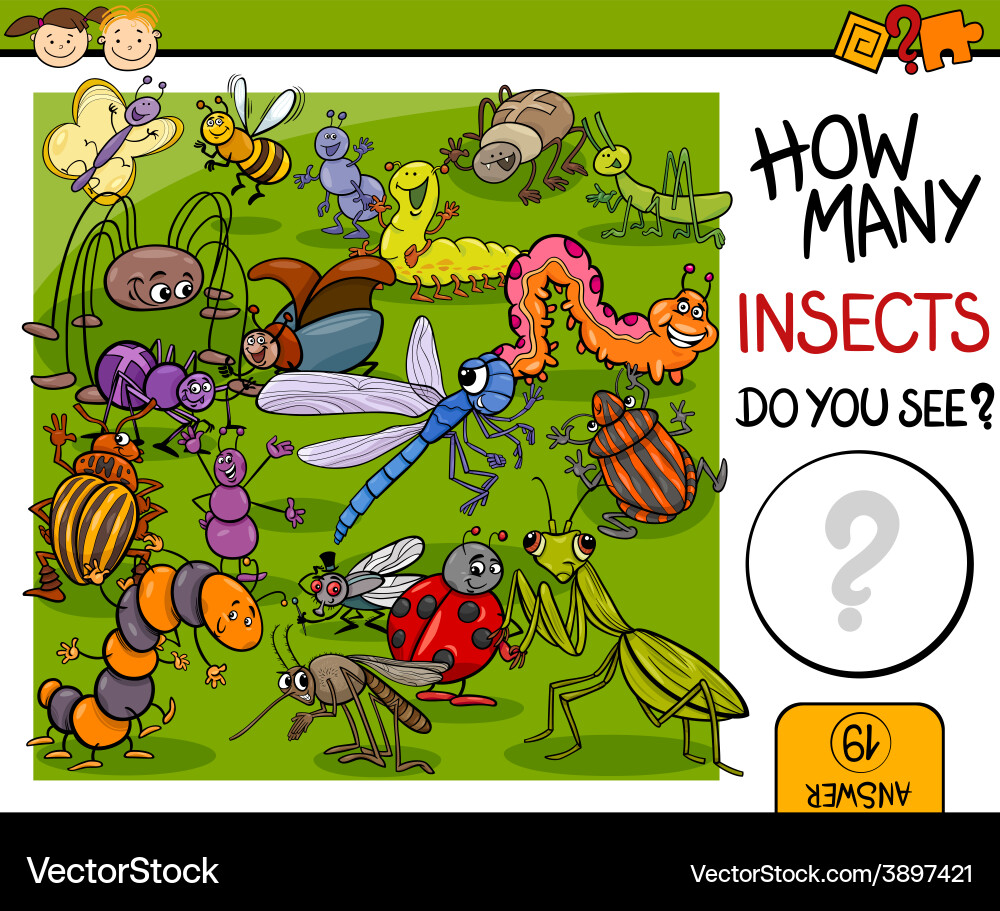 Counting education game cartoon Royalty Free Vector Image