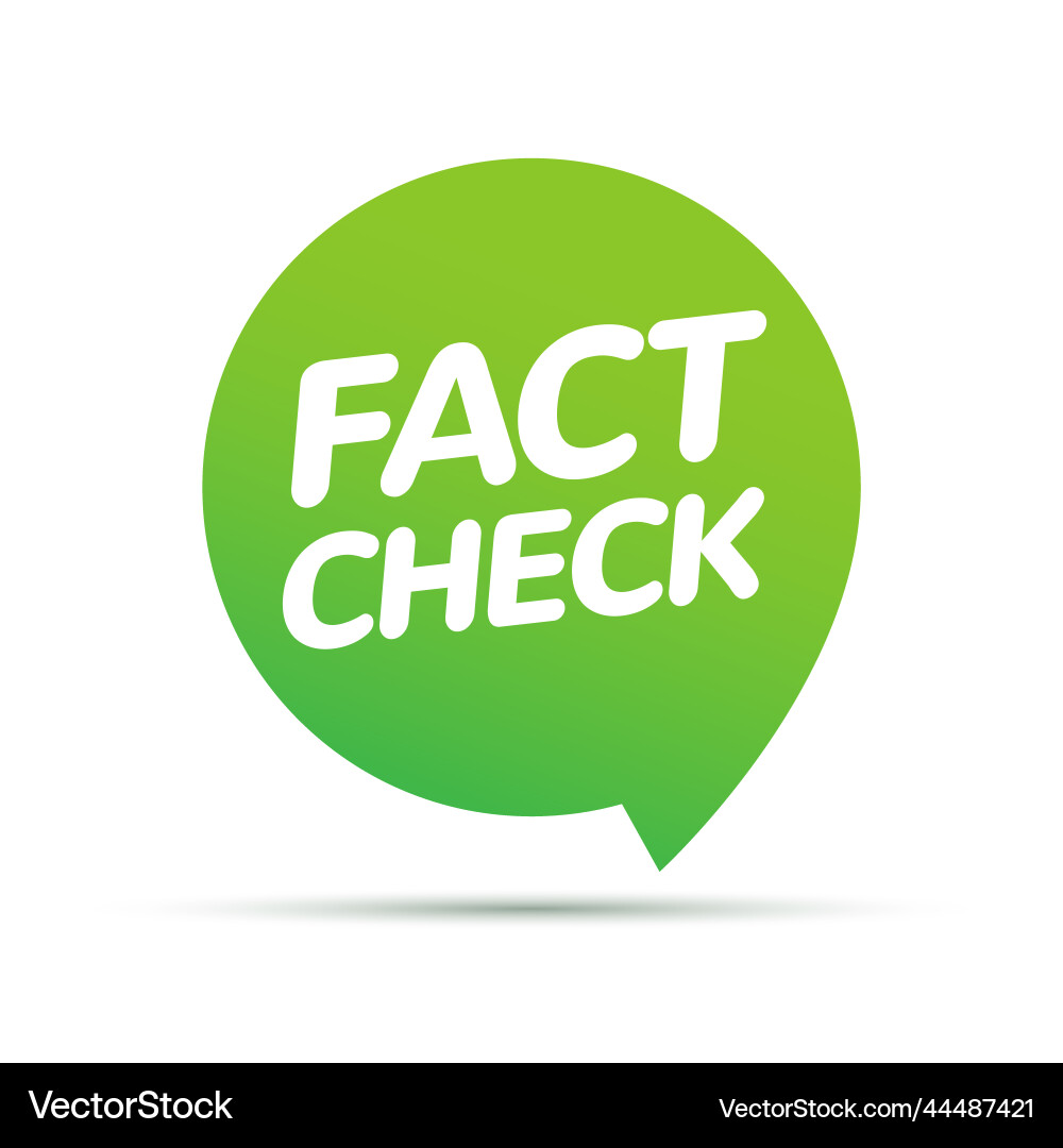 Fact check myth vs truth true vector image