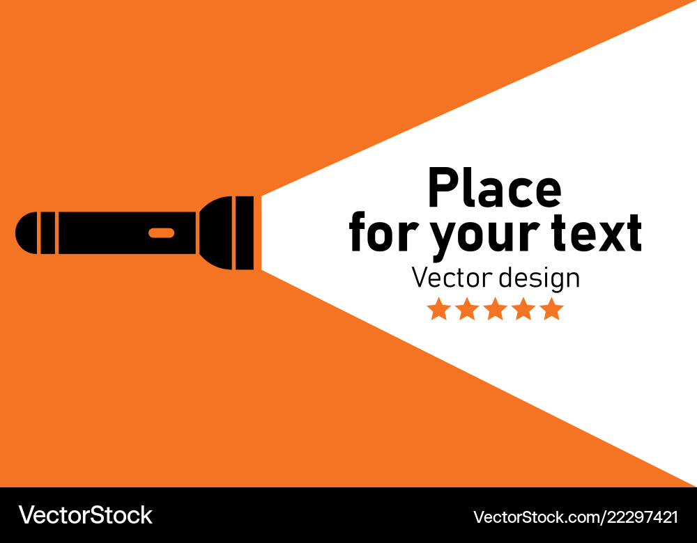 Flat flashlight Royalty Free Vector Image - VectorStock