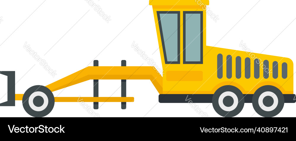 Grader machine scraper icon flat isolated Grader machine scraper icon flat isolated vector image