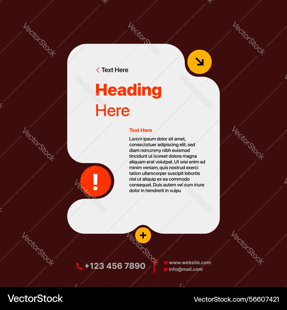 Ui ux style of post design - card layout Ui ux style of post design - card layout vector image