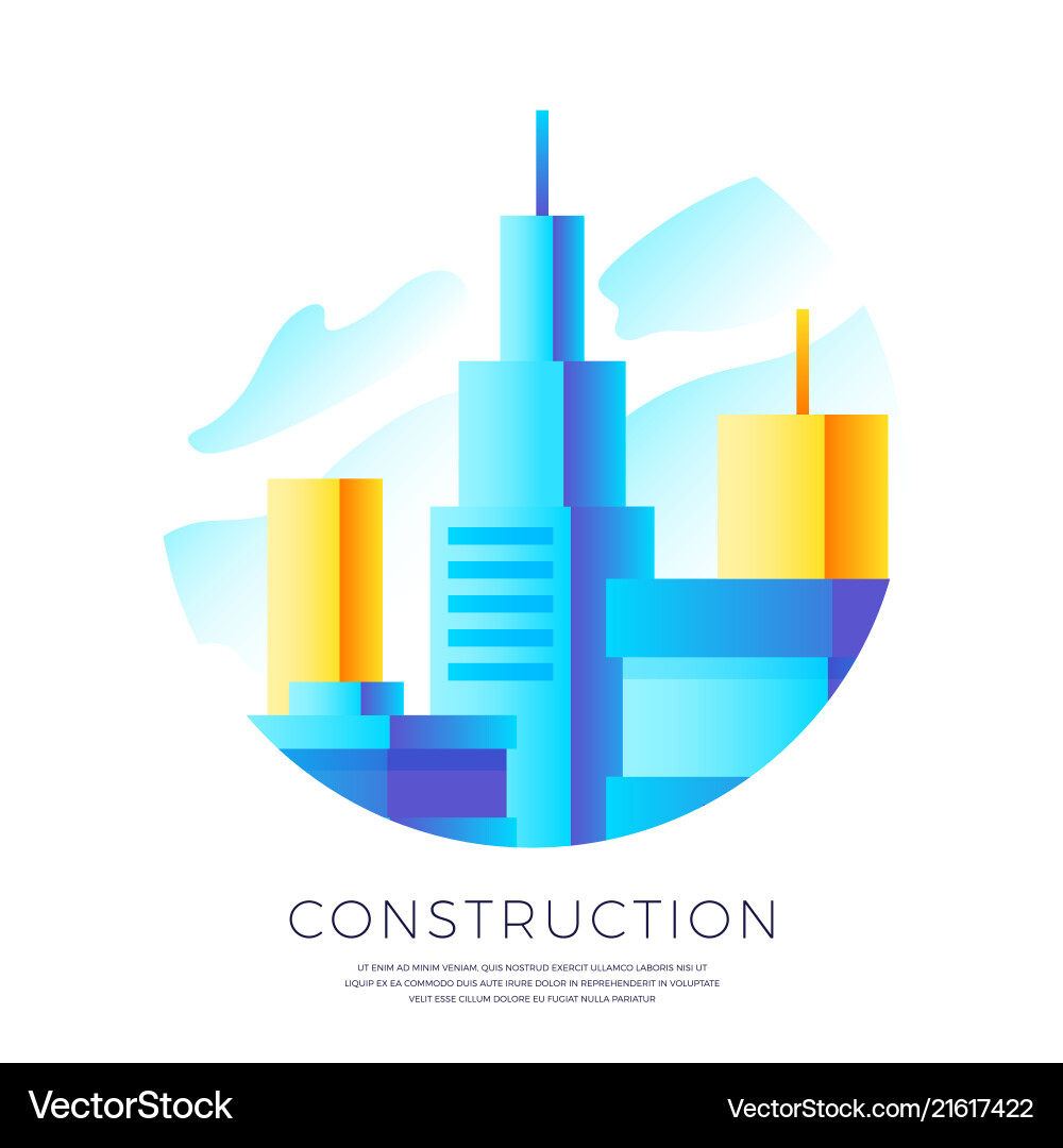 Abstract construction emblem design Abstract construction emblem design vector image
