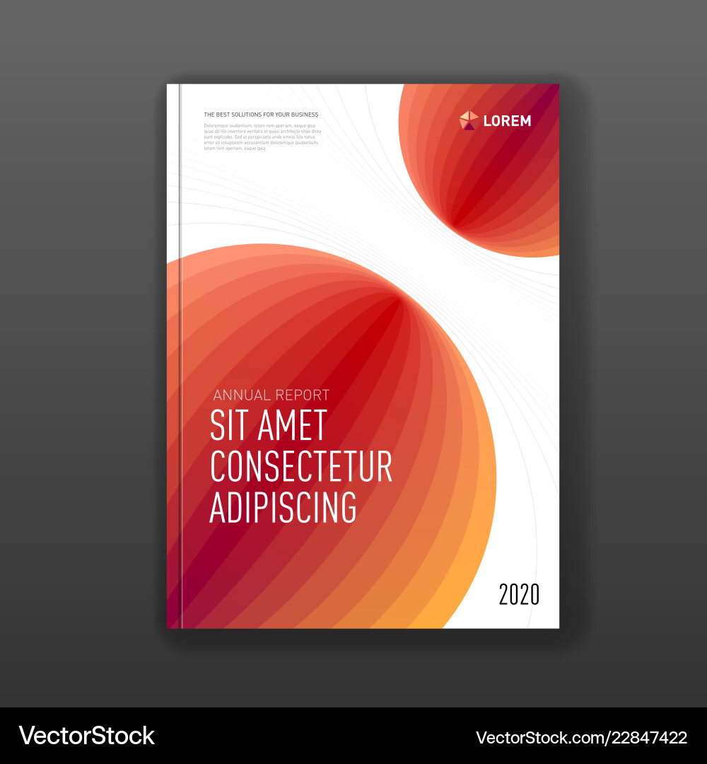 Annual report cover design template for business Annual report cover design template for business vector image
