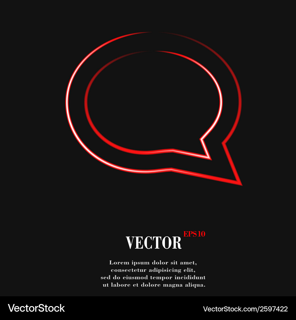 Cloud thoughts flat modern web button and space Vector Image