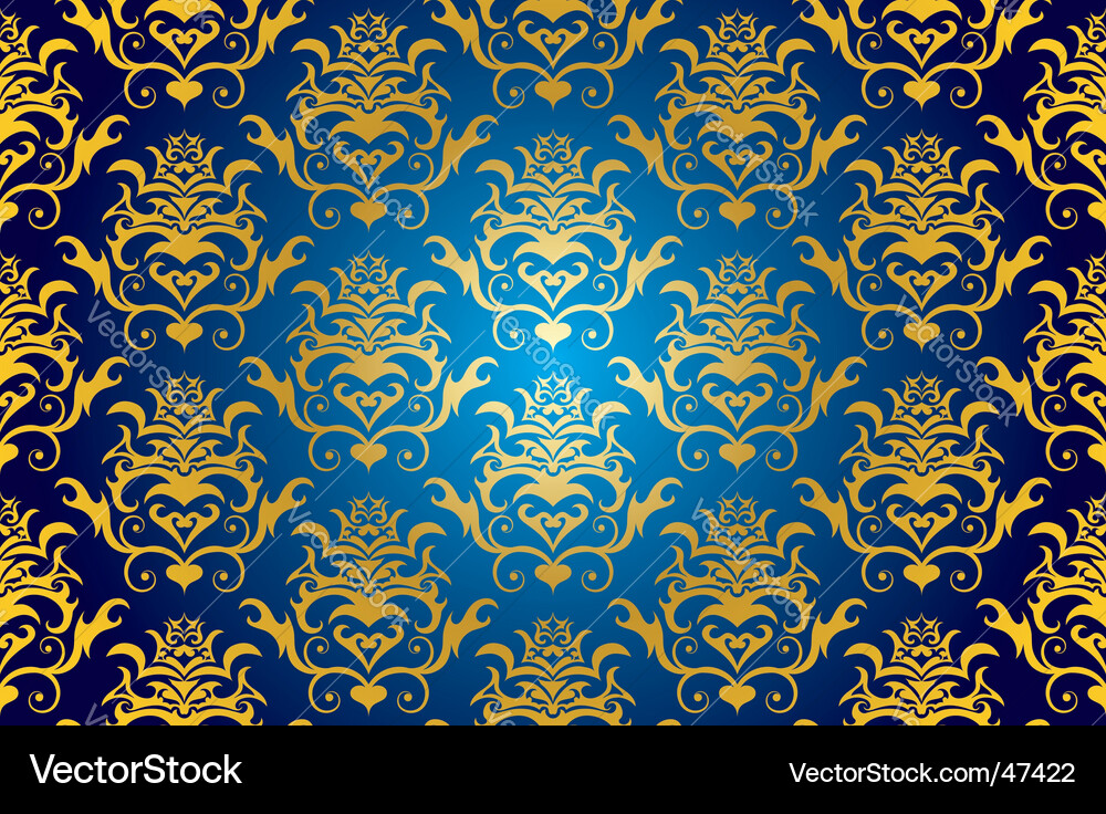 Damask background vector image