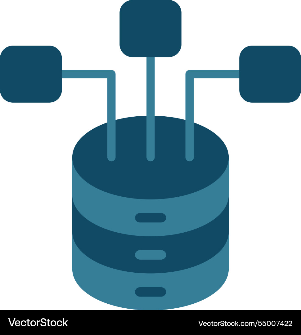 Database flat icon design Vector Image