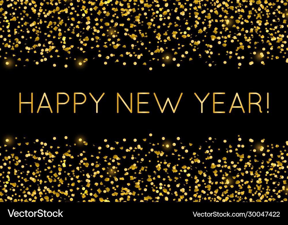 Golden luxury happy new year with shining glitter Golden luxury happy new year with shining glitter vector image