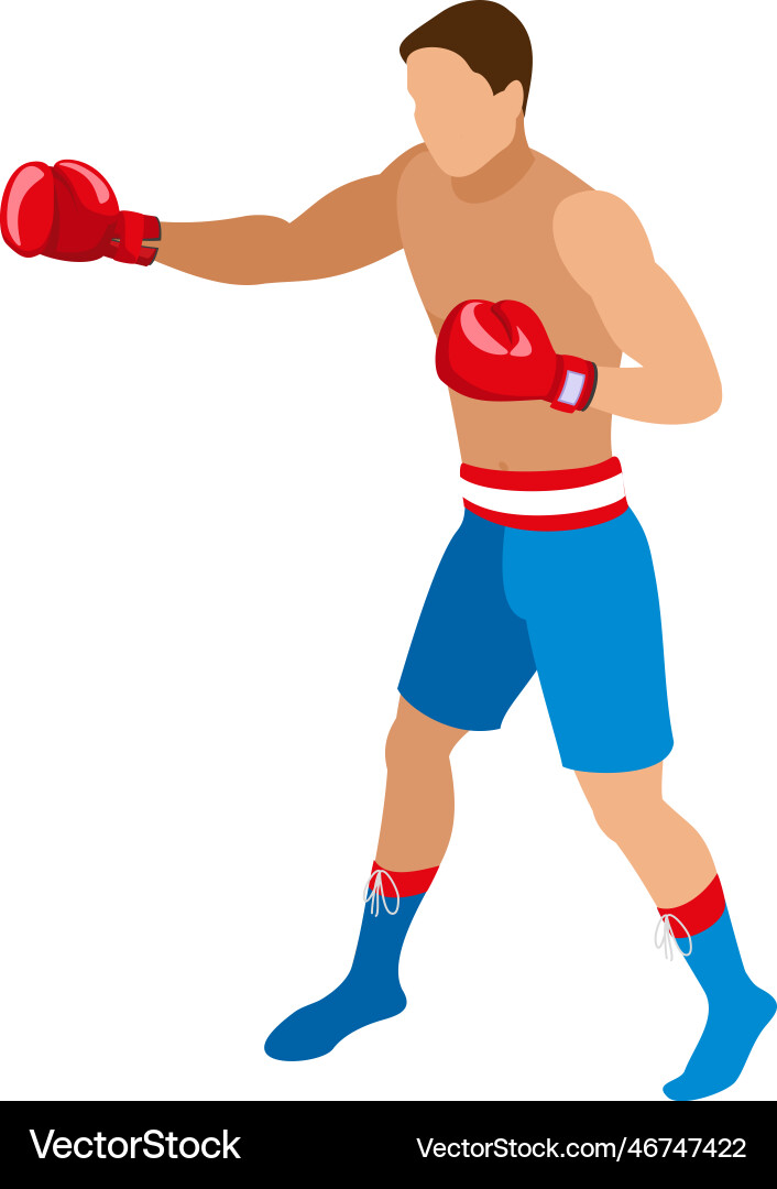 Isometric boxer Royalty Free Vector Image - VectorStock