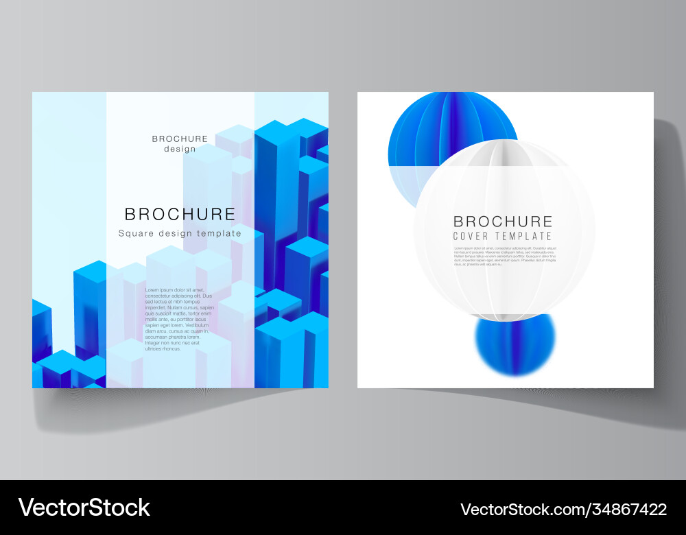 Layout two square format covers Layout two square format covers vector image
