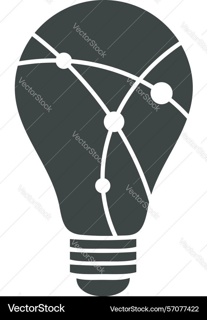 Light bulb lamp connection logo template design Light bulb lamp connection logo template design Vector Image