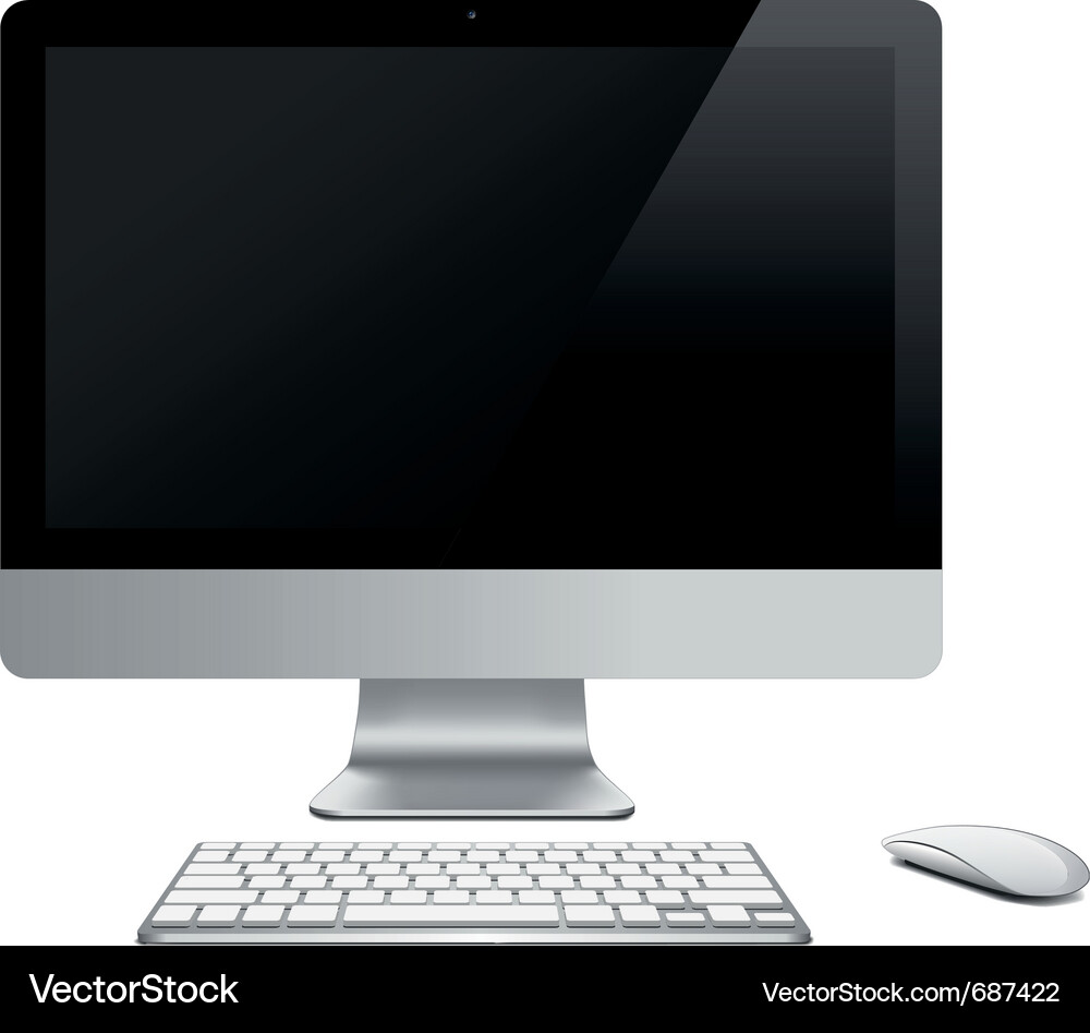 Modern Computer Setup Vector Image