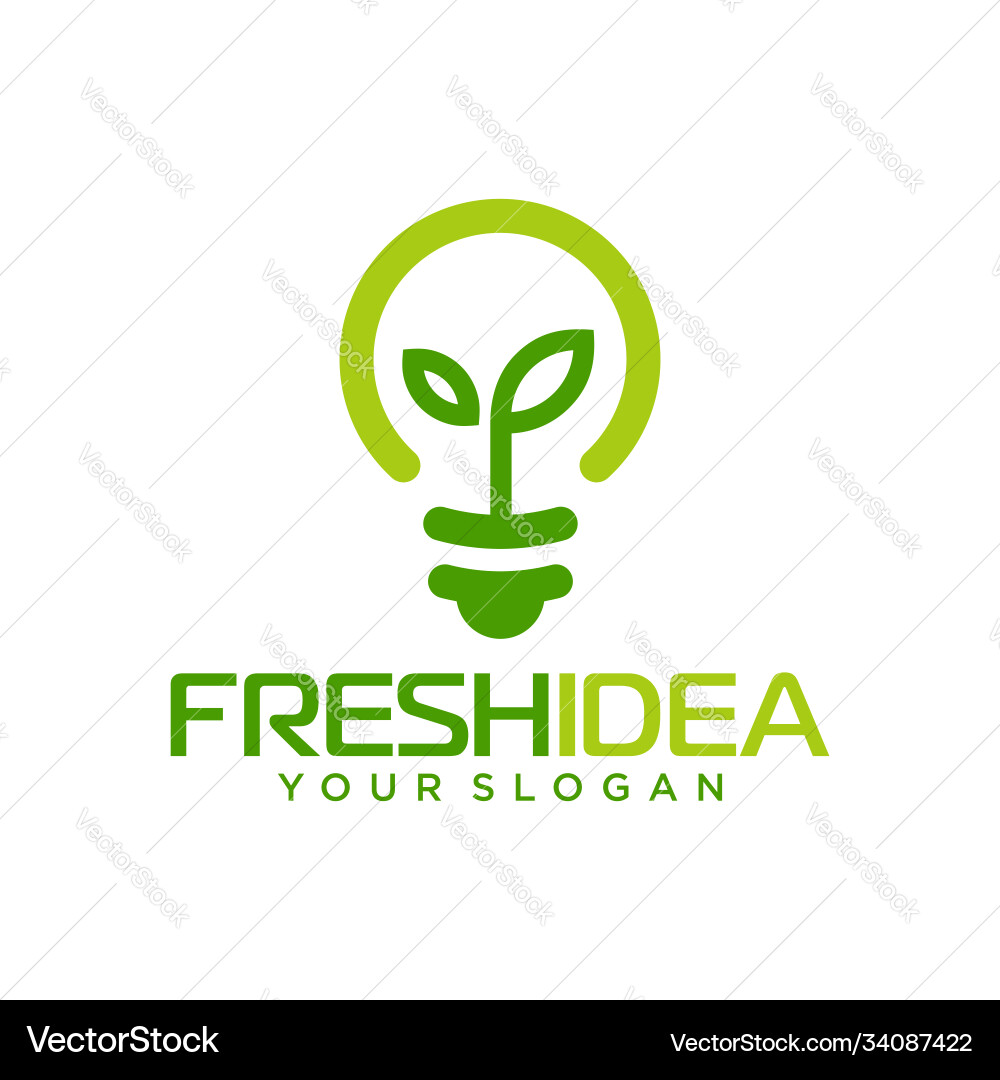 Nature Lightbulb Logo Vector Image