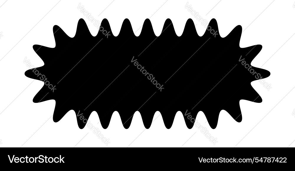 Oval rectangle form with wavy edges rectangular Oval rectangle form with wavy edges rectangular vector image