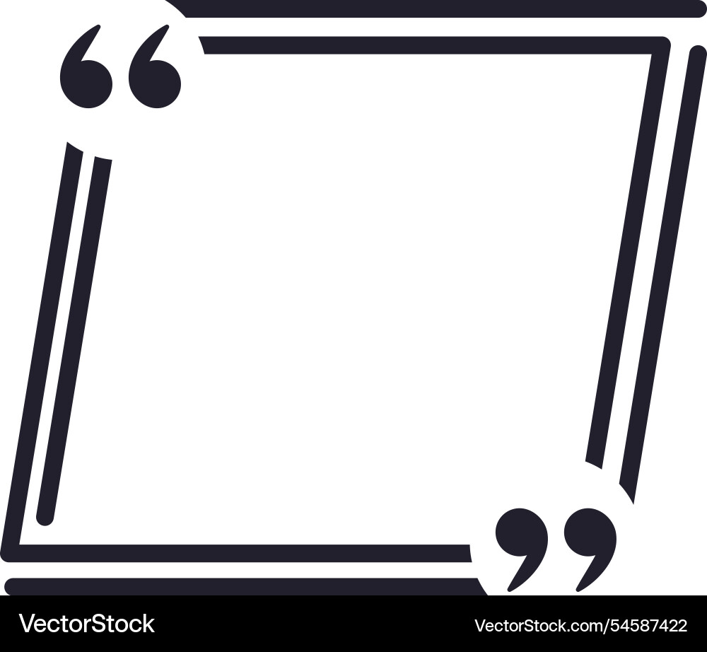 Quote frame with double lines is designed to draw Quote frame with double lines is designed to draw vector image