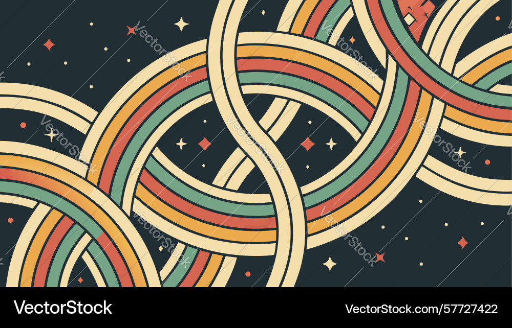 Seamless abstract interlocking knot pattern vector image