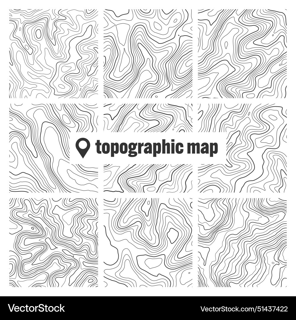 Topographische Karte mit Konturlinien geografisch Topographische Karte mit Konturlinien geografisch vektorbild