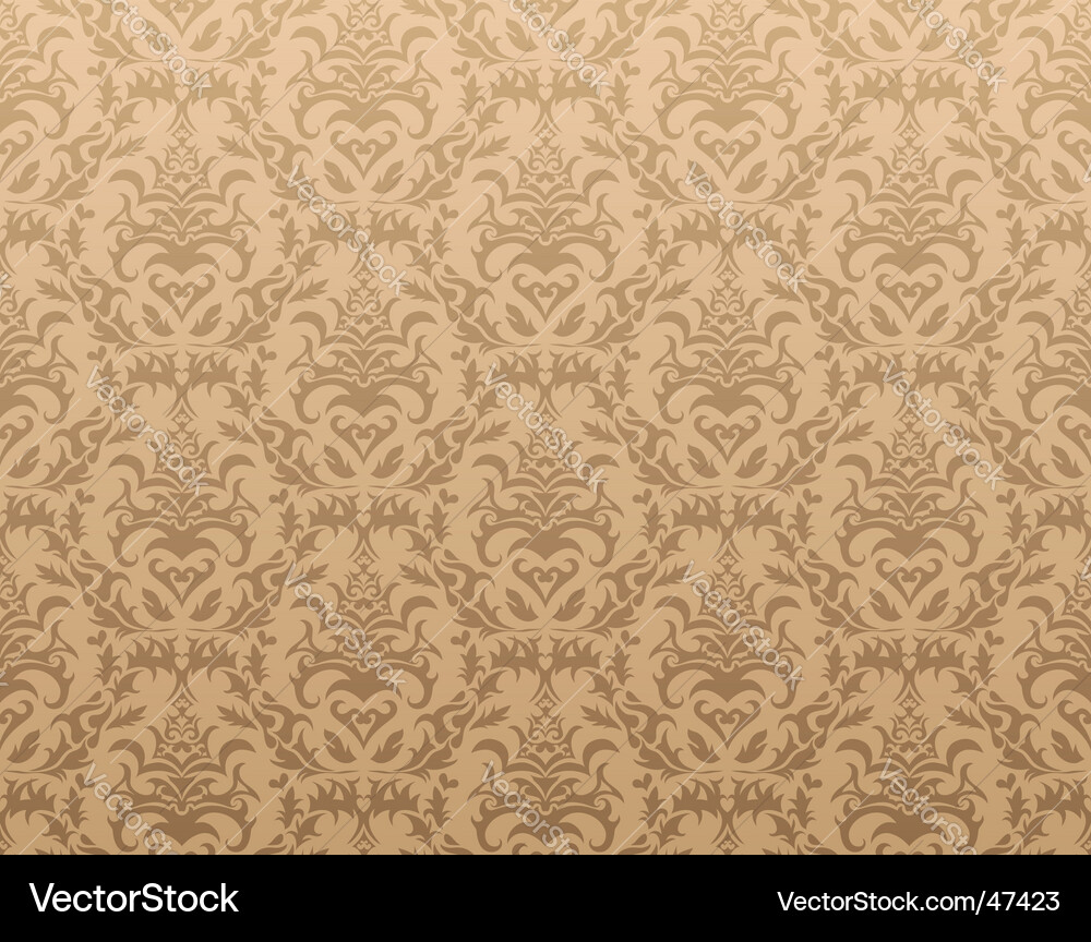 Damask background vector image