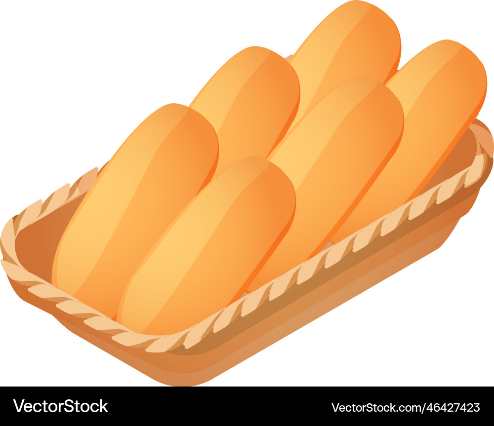 Isometric bread icon vector image