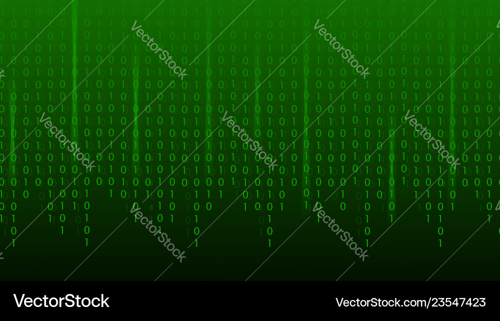 Matrix binary code green abstract technology Matrix binary code green abstract technology vector image