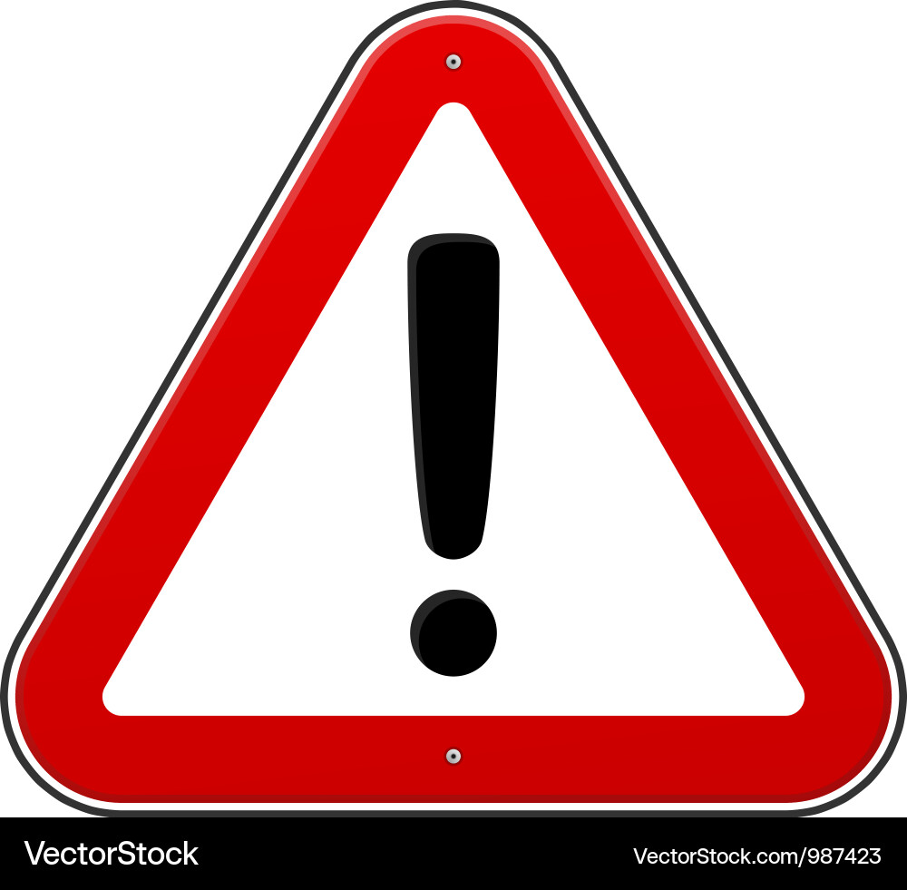 Red Exclamation Danger Sign Vector Image