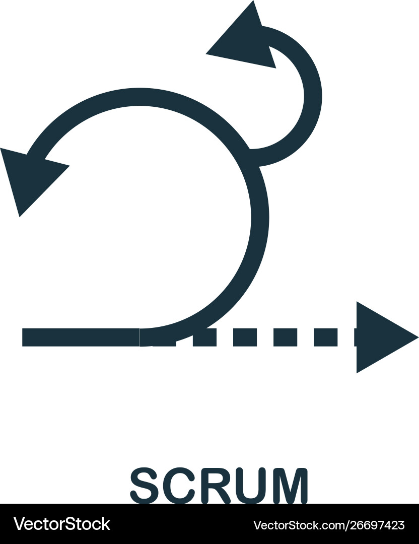 Scrum Icon - Agile Workflow vector image