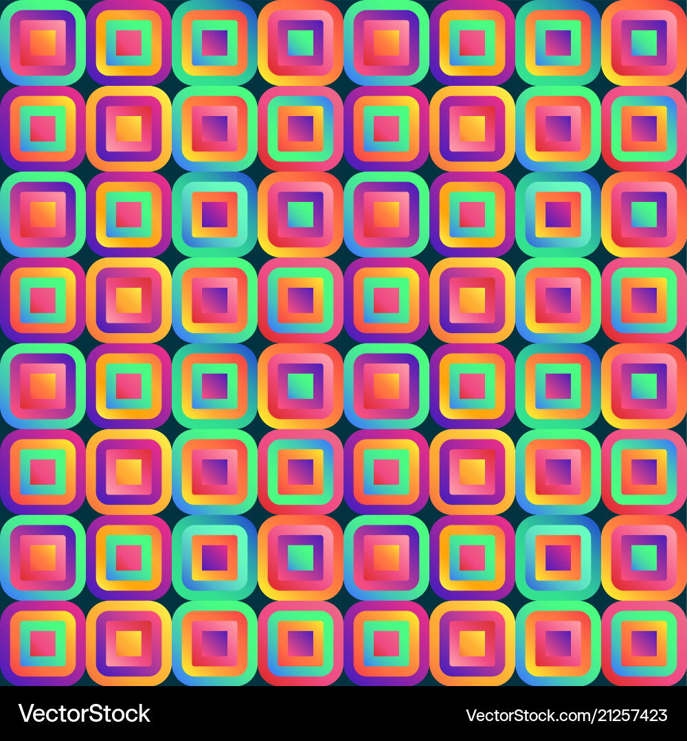 Vivid abstraction with multicolored cubes arranged vector image