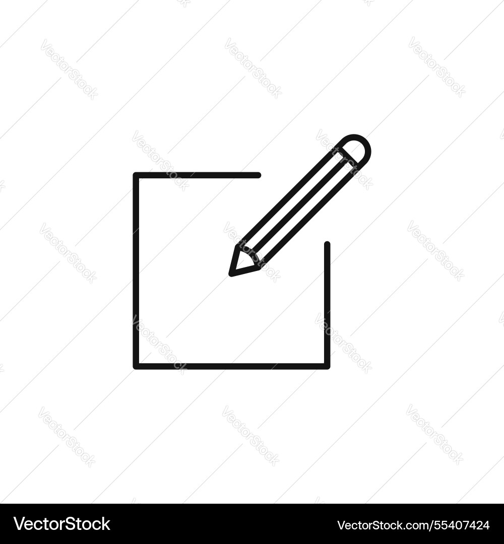 Edit icon simple thin line Edit icon simple thin line vector image