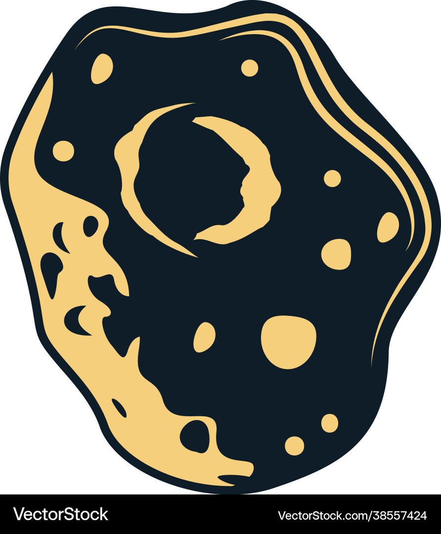 Hand drawn asteroid Hand drawn asteroid vector image