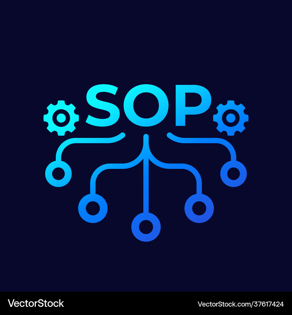 Standard Operating Procedure Icon vector image