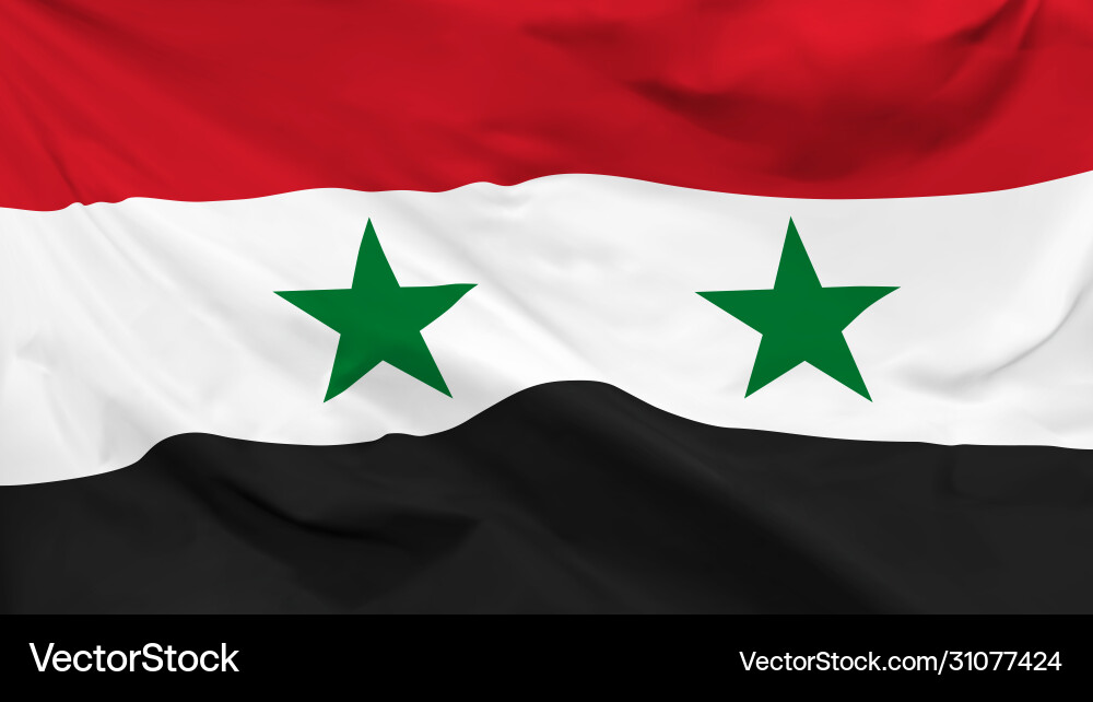Syrian Flag Fragment Vector Image