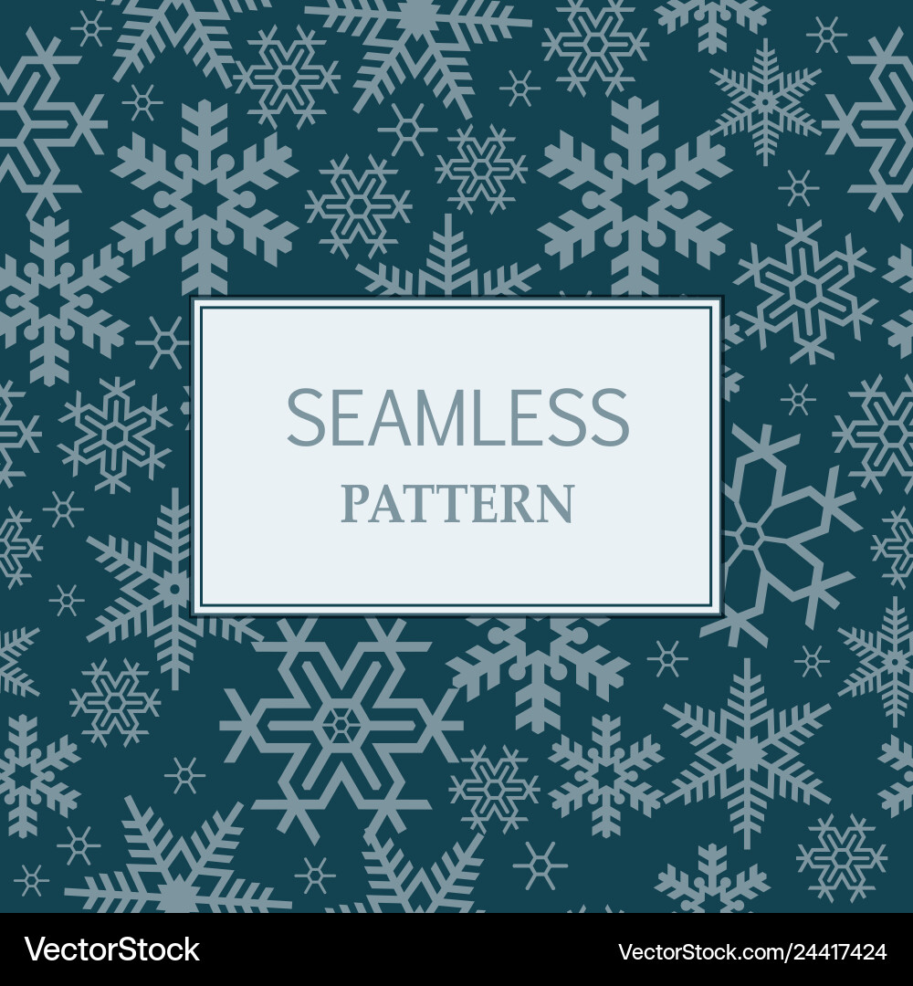 Winter Snowflake Pattern vector image