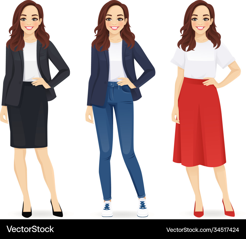 Young business woman vector image