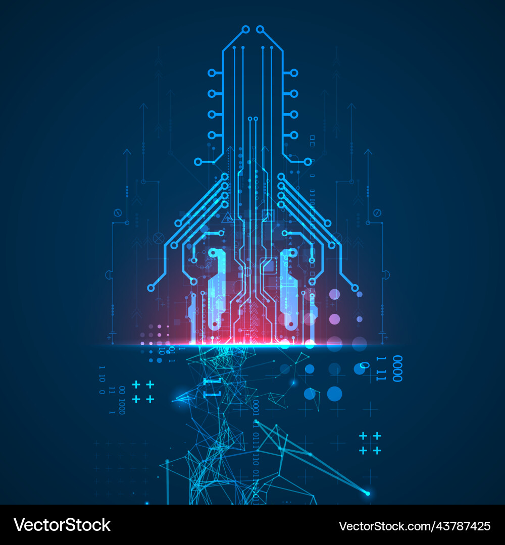 Abstract background on technological Abstract background on technological vector image