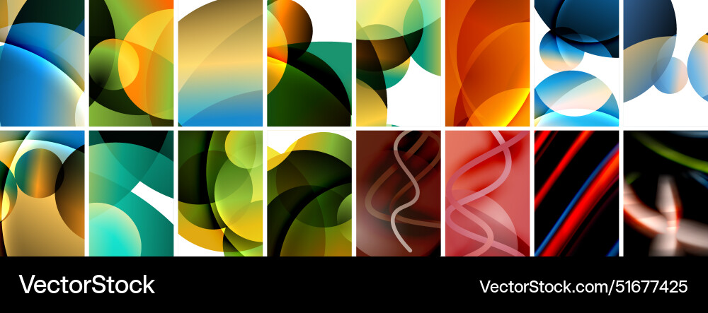 Collection of abstract background with waves Collection of abstract background with waves Vector Image